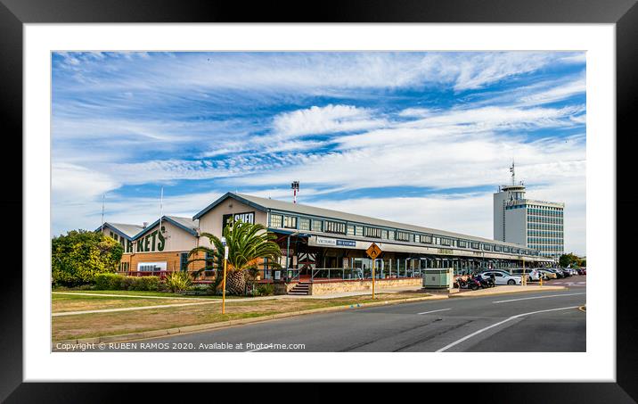 The E Shed Markets at Cruise Terminal of Fremantle. Framed Mounted Print by RUBEN RAMOS