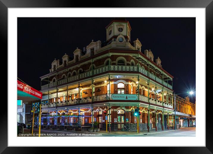 The National Hotel in Fremantle, Australia.  Framed Mounted Print by RUBEN RAMOS