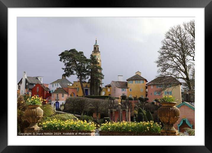Portmerion Village in North Wales Framed Mounted Print by Joyce Nelson