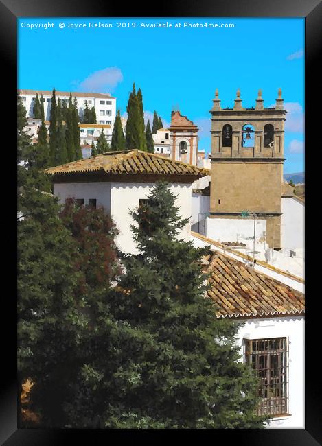A typical Spanish Village in Malaga Framed Print by Joyce Nelson
