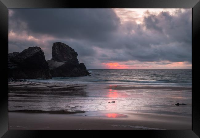 Sunset in Cornwall Framed Print by Ben Hatwell