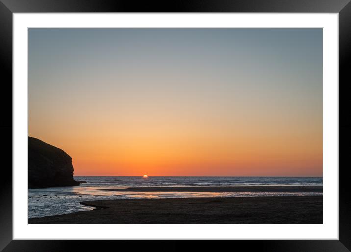 Sunset in Cornwall Framed Mounted Print by Ben Hatwell