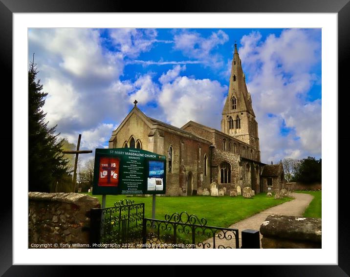 St Magdalene church Framed Mounted Print by Tony Williams. Photography email tony-williams53@sky.com