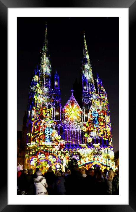 Lichfield Cathedral  Framed Mounted Print by Tony Williams. Photography email tony-williams53@sky.com