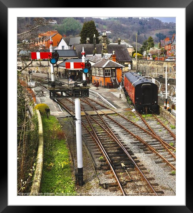 Llangollen Railway Station Framed Mounted Print by Tony Williams. Photography email tony-williams53@sky.com