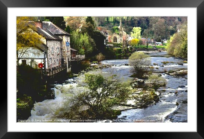 River Dee Llangollen Framed Mounted Print by Tony Williams. Photography email tony-williams53@sky.com