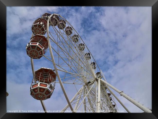 Ferris wheel Framed Print by Tony Williams. Photography email tony-williams53@sky.com