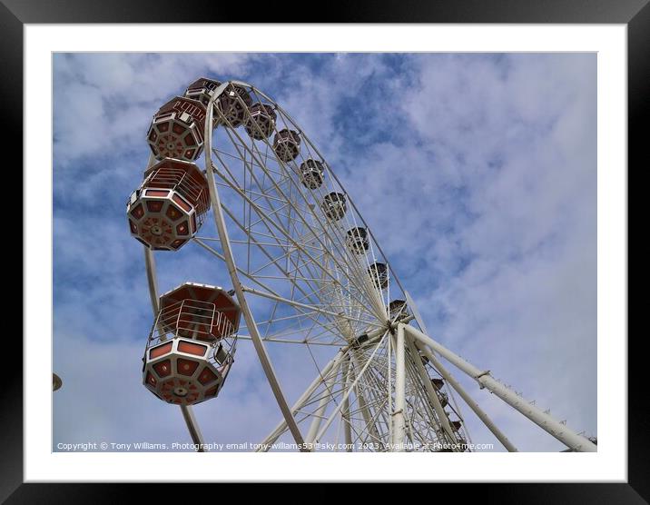 Ferris wheel Framed Mounted Print by Tony Williams. Photography email tony-williams53@sky.com