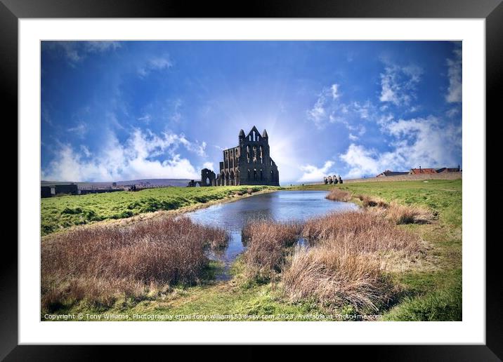 Whitby abbey  Framed Mounted Print by Tony Williams. Photography email tony-williams53@sky.com