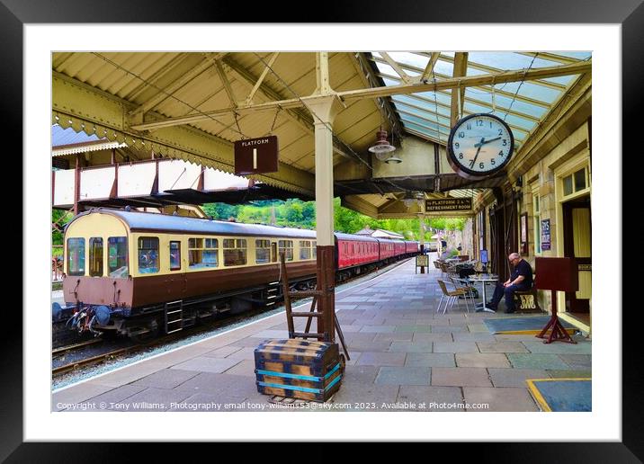 Llangollen Railway Station. Framed Mounted Print by Tony Williams. Photography email tony-williams53@sky.com