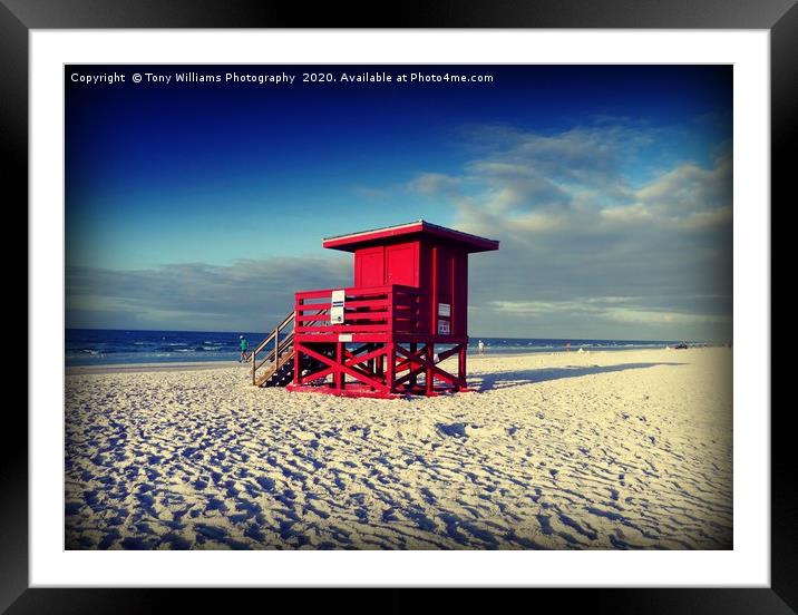 Lifeguard Station Framed Mounted Print by Tony Williams. Photography email tony-williams53@sky.com