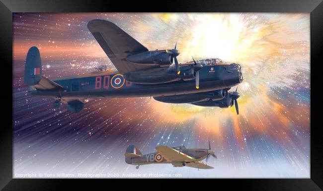 Lancaster Bomber Framed Print by Tony Williams. Photography email tony-williams53@sky.com