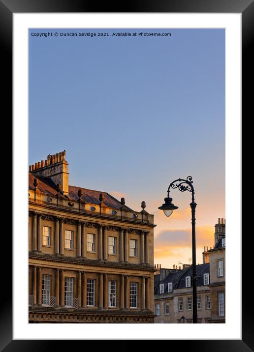 The Circus Bath Golden hour Framed Mounted Print by Duncan Savidge