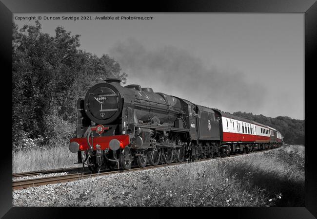 Russian Red Royal Scot Steam train Framed Print by Duncan Savidge