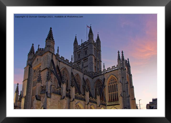 Magnificent Bath Abbey Framed Mounted Print by Duncan Savidge
