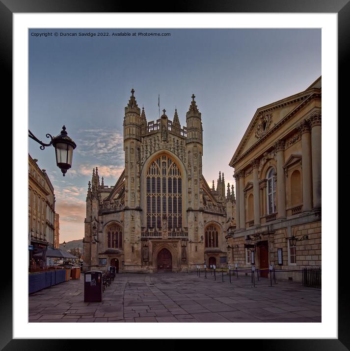 Bath Abbey Square Framed Mounted Print by Duncan Savidge