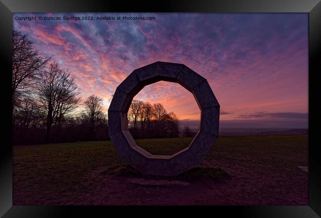 Heaven's Gate Sunset Framed Print by Duncan Savidge