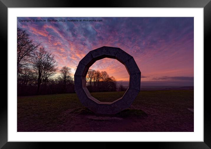 Heaven's Gate Sunset Framed Mounted Print by Duncan Savidge