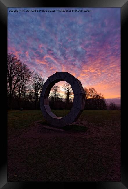 Sunset at Heaven's Gate Longleat portrait ring Framed Print by Duncan Savidge