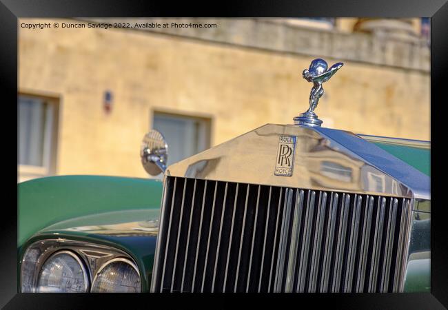 Rolls Royce Roya Crescent Bath Framed Print by Duncan Savidge