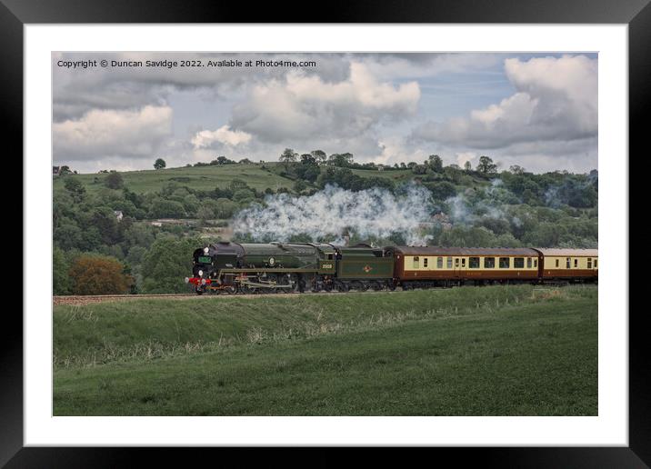Clan Line blasting out of Bath ... Framed Mounted Print by Duncan Savidge
