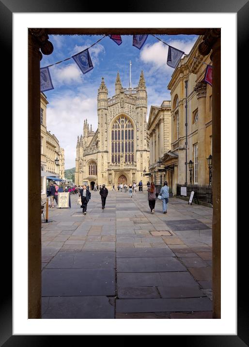 Bath Abbey framed for the Queens Jubilee  Framed Mounted Print by Duncan Savidge