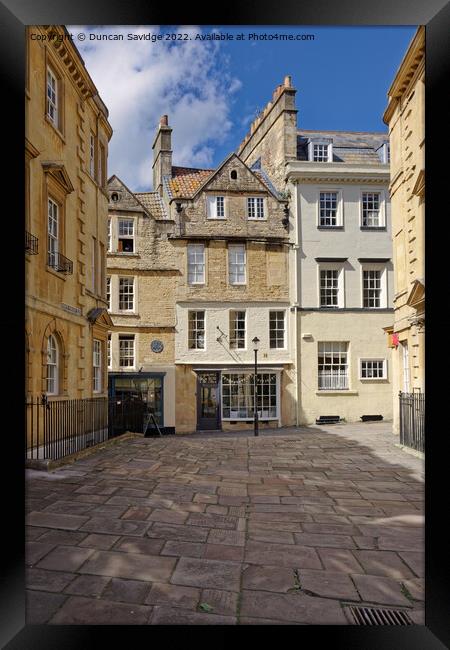 North Parade Passage Bath in golden sun Framed Print by Duncan Savidge