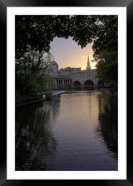 Fabulous Pulteney Bridge in Bath at sunset  Framed Mounted Print by Duncan Savidge