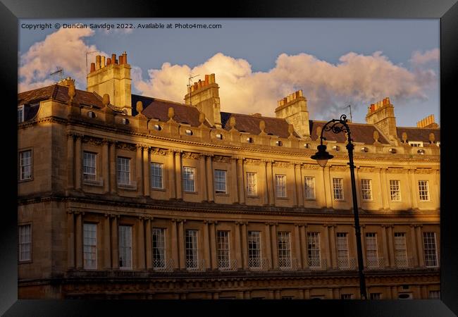 Golden hour at the Kings Circus Bath  Framed Print by Duncan Savidge