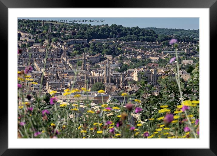 Floral Bath City View Framed Mounted Print by Duncan Savidge