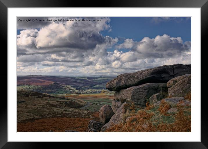 Autumn in the Peak District  Framed Mounted Print by Duncan Savidge