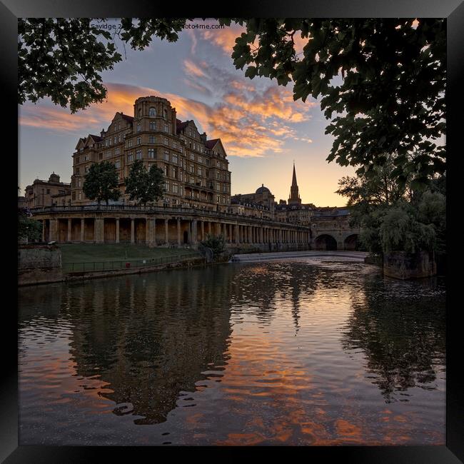 Sunset in Bath Framed Print by Duncan Savidge