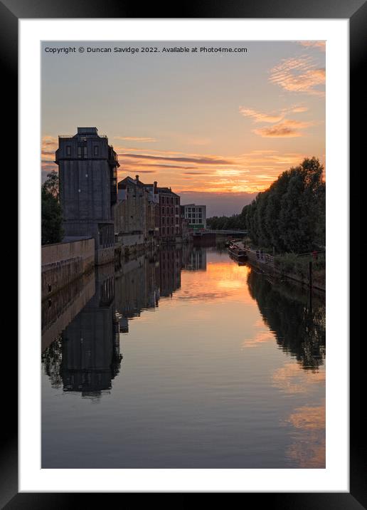 Sunset over the River Avon Bath Framed Mounted Print by Duncan Savidge