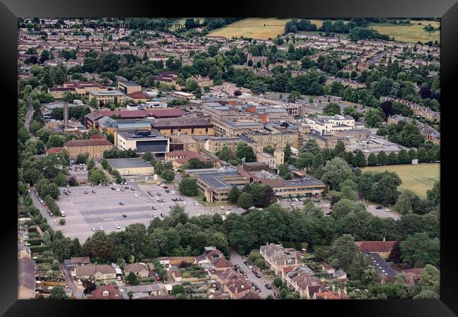 RUH Bath from the air Framed Print by Duncan Savidge