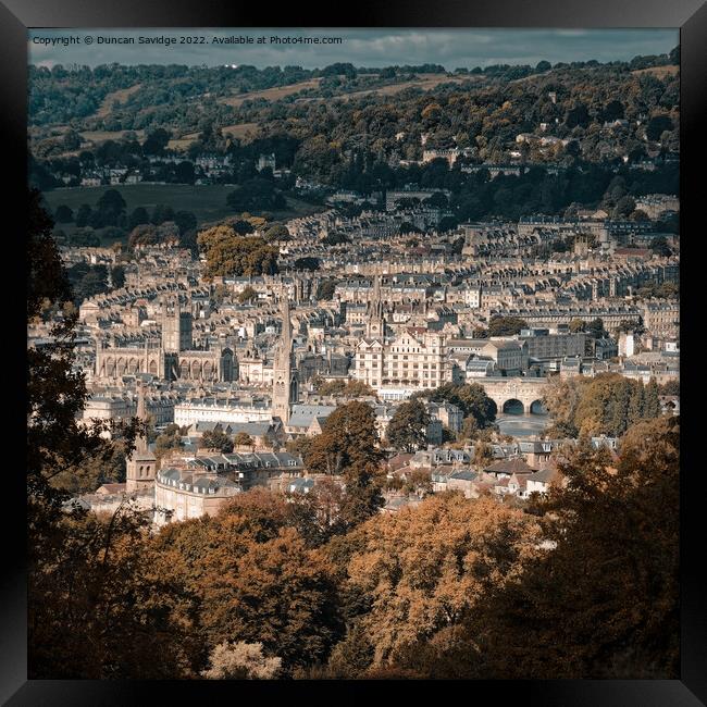 Autumnal light across Bath Framed Print by Duncan Savidge