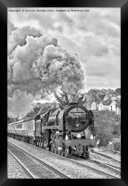 The Great Western Christmas Envoy HDR black and white Framed Print by Duncan Savidge
