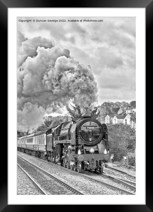 The Great Western Christmas Envoy HDR black and white Framed Mounted Print by Duncan Savidge