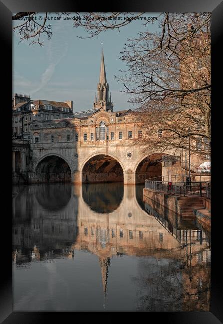 Pulteney Bridge Bath Cinematic  Framed Print by Duncan Savidge