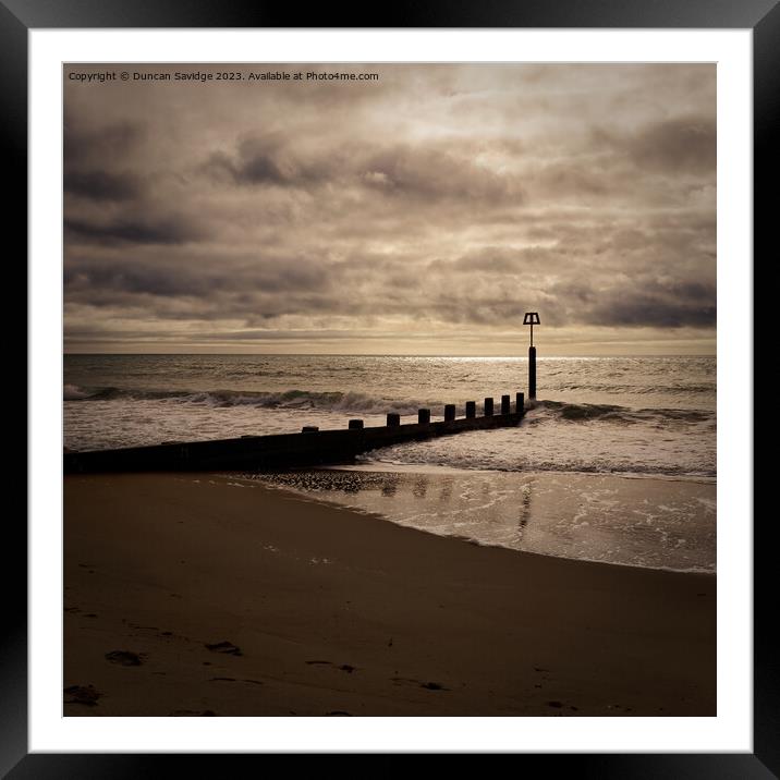 A winter morning in Bouremouth Framed Mounted Print by Duncan Savidge