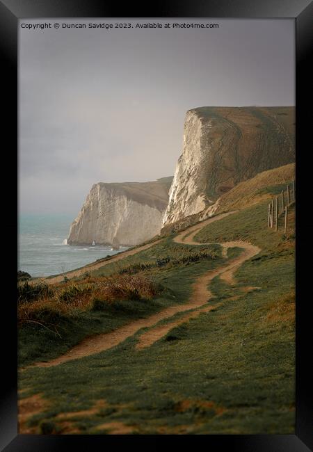 White Cliffs of Dorset Framed Print by Duncan Savidge