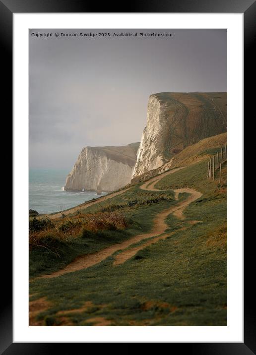 White Cliffs of Dorset Framed Mounted Print by Duncan Savidge