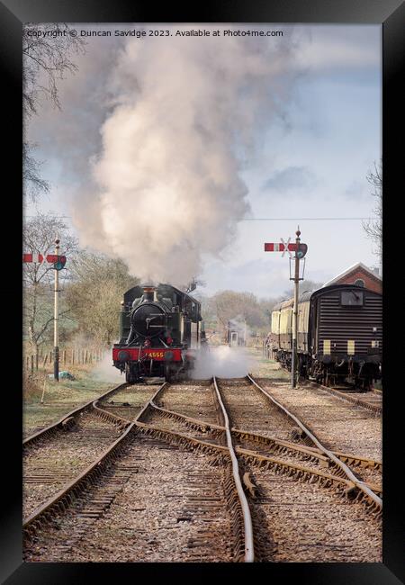 Large Praire 4555 at the East Somerset Railway  Framed Print by Duncan Savidge