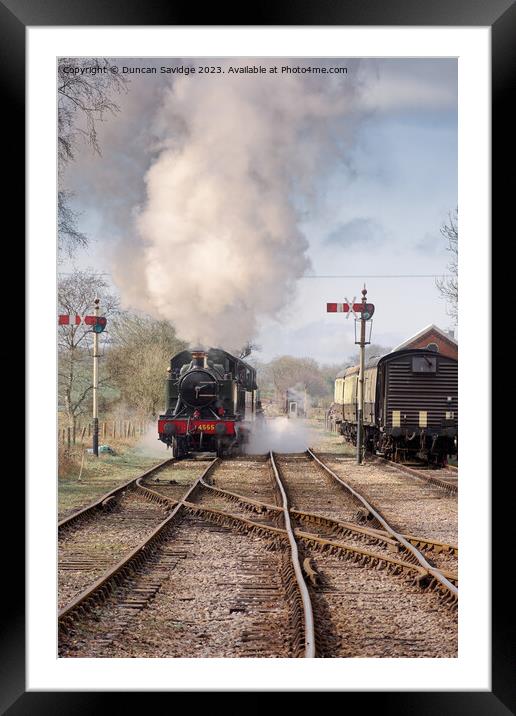 Large Praire 4555 at the East Somerset Railway  Framed Mounted Print by Duncan Savidge