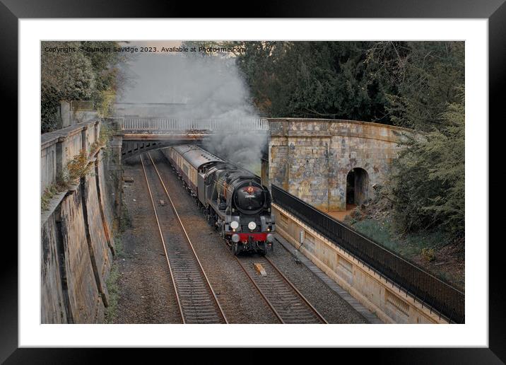 Steam train Braunton through Sydney Gardens in Bath Framed Mounted Print by Duncan Savidge