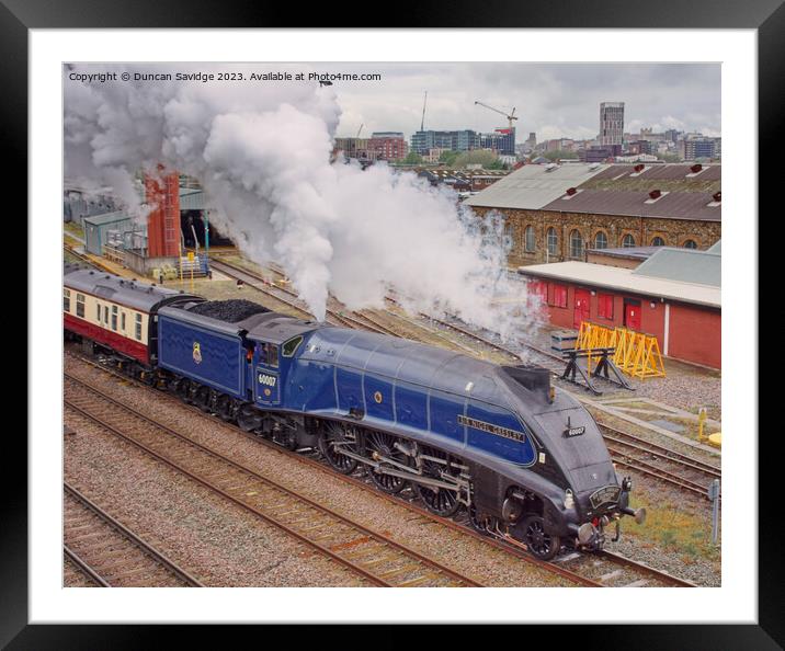 Enchanting Steam Locomotive in a Picturesque Brist Framed Mounted Print by Duncan Savidge