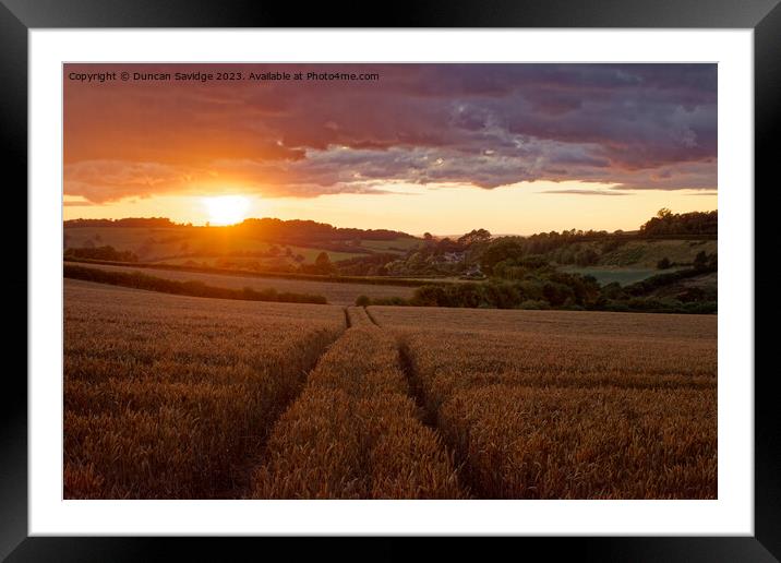 Circuit of Bath walking route at sunset Framed Mounted Print by Duncan Savidge