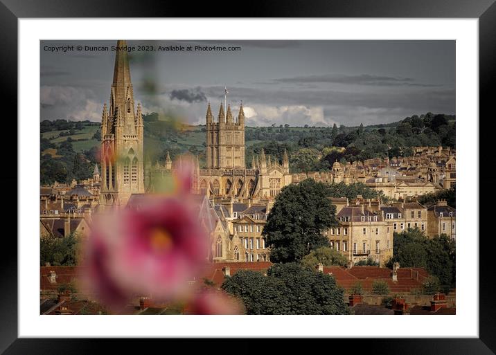 Summer views over Bath Framed Mounted Print by Duncan Savidge