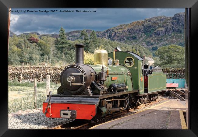 Ravenglass and Eskdale railway river Irt Framed Print by Duncan Savidge