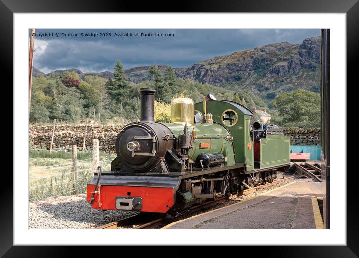 Ravenglass and Eskdale railway river Irt Framed Mounted Print by Duncan Savidge