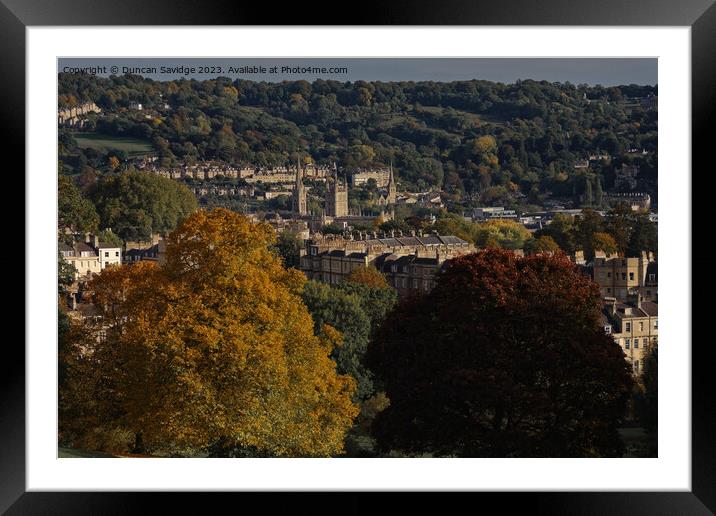 Autumn Cityscape across Bath Framed Mounted Print by Duncan Savidge